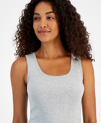 Charter Club Women's Cotton Pointelle Tank Top, Created for Macy's