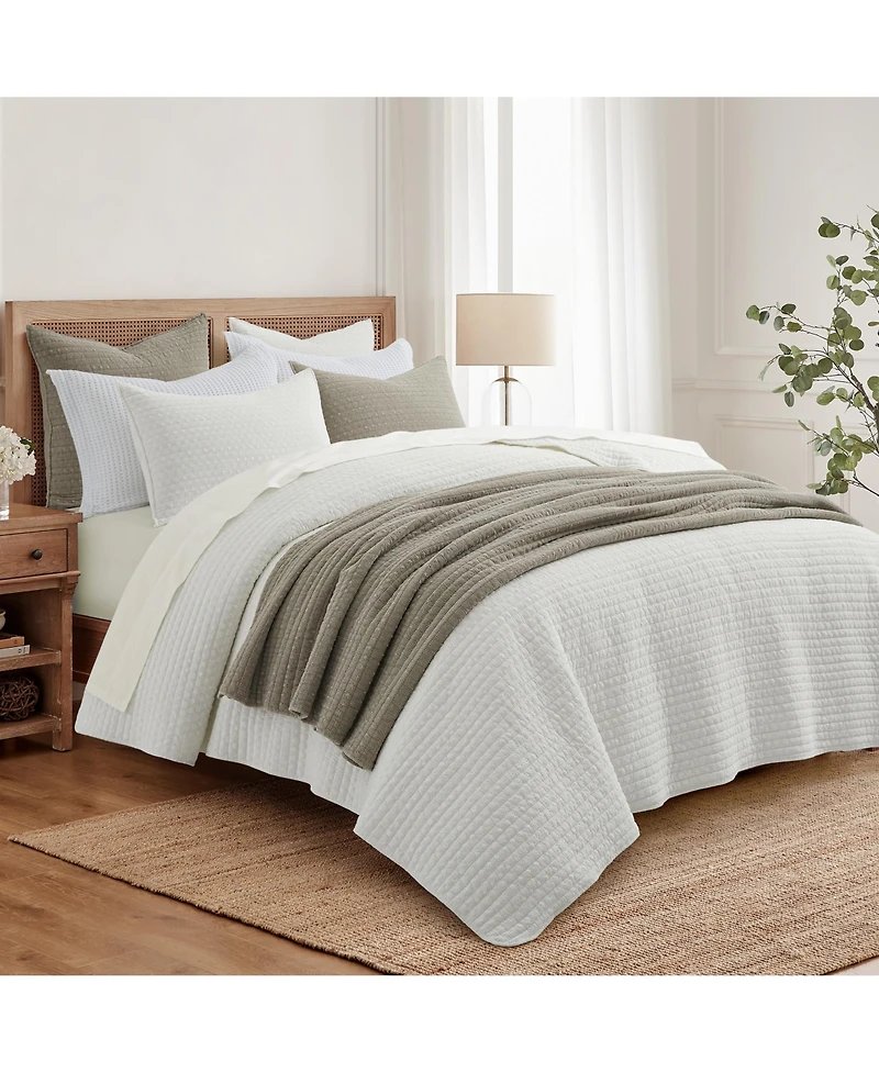 Levtex Eyelet Embroidered 3-Pc. Quilt Set, King/California King
