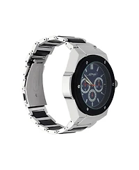 Ed Hardy Men's Brushed Silver-Tone Metal Bracelet Watch 52mm
