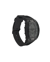 Ed Hardy Men's Matte Black Plastic Strap Watch 42mm