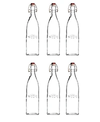 Kilner Set of 6 Square Clip Top Bottles