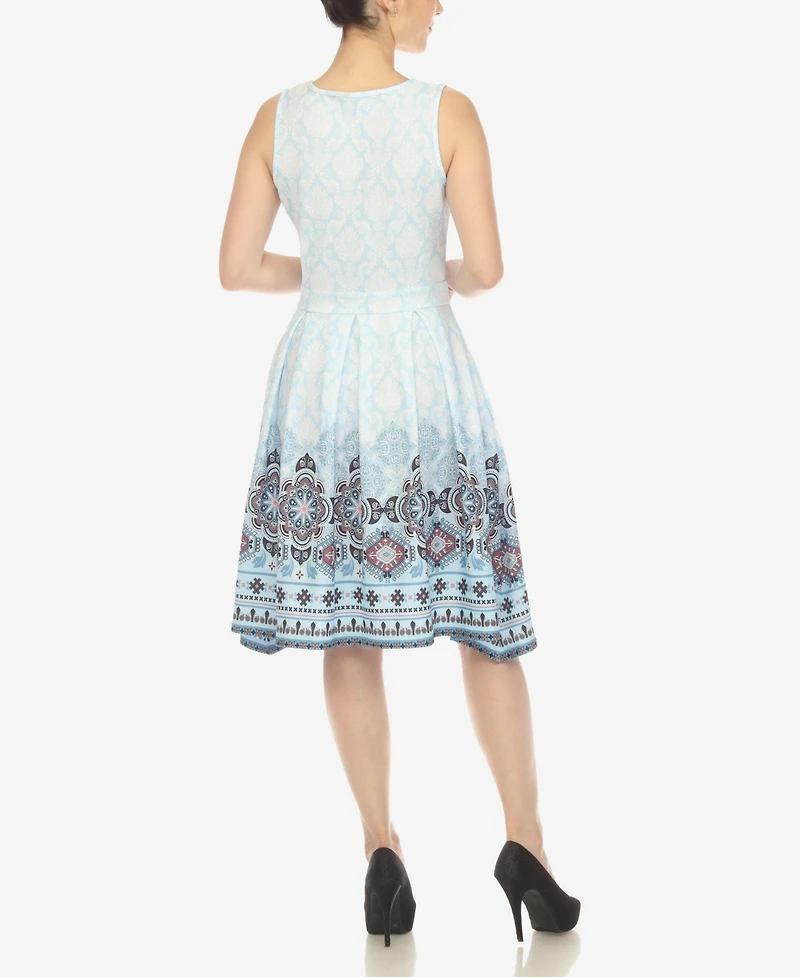 Women's Fit and Flare Knee Length Dress