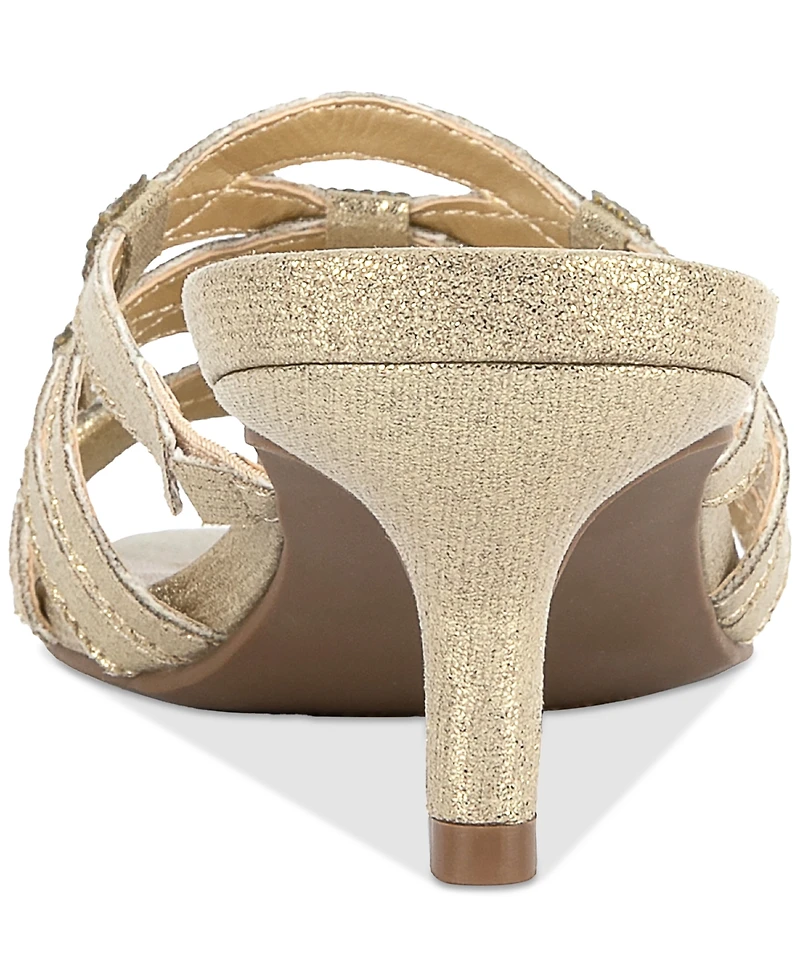 Jones New York Women's Kaleena Embellished Kitten Heel Dress Sandals