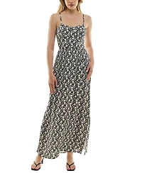 As U Wish Juniors' Floral-Print Maxi Dress