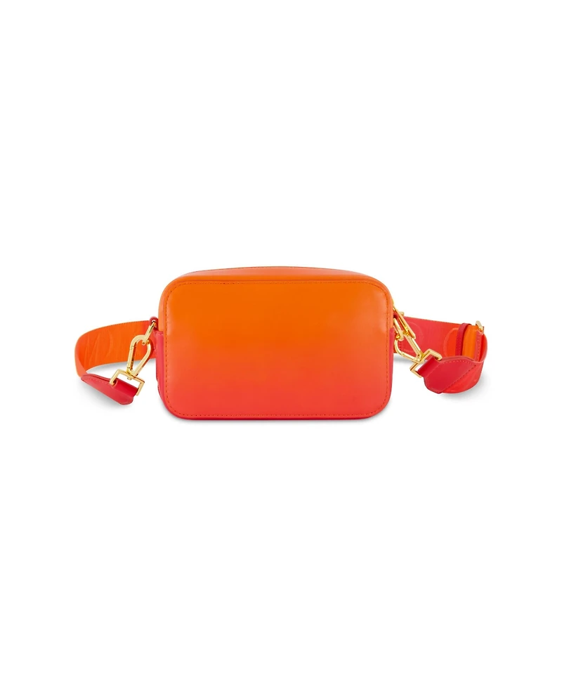 Ombre Leather Crossbody Camera Bag