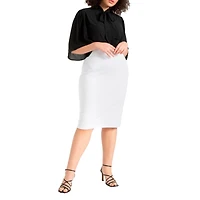 Eloquii Women's Plus Neoprene Pencil Skirt