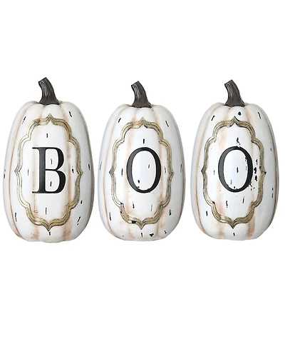 National Tree Company 13" White Pumpkin Boo Sign Decoration, Halloween Collection