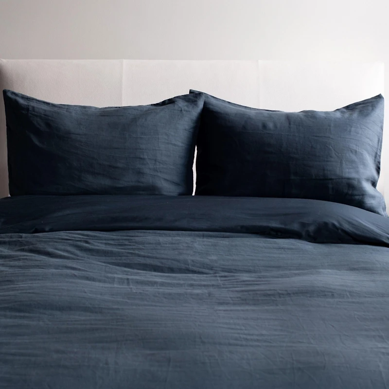 French Linen and Cotton Duvet & Sham Set - King/Cal King