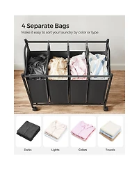 Slickblue Rolling Laundry Sorter with Removable Bags