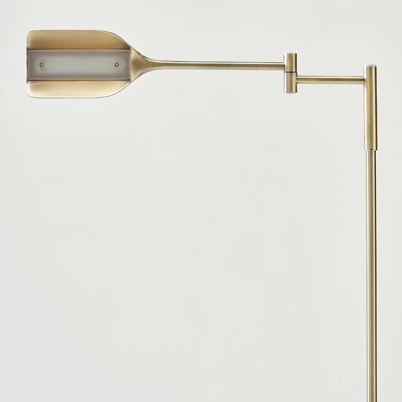 Leaf Modern Pharmacy Reading Led Floor Lamp with Adjustable Neck (53")