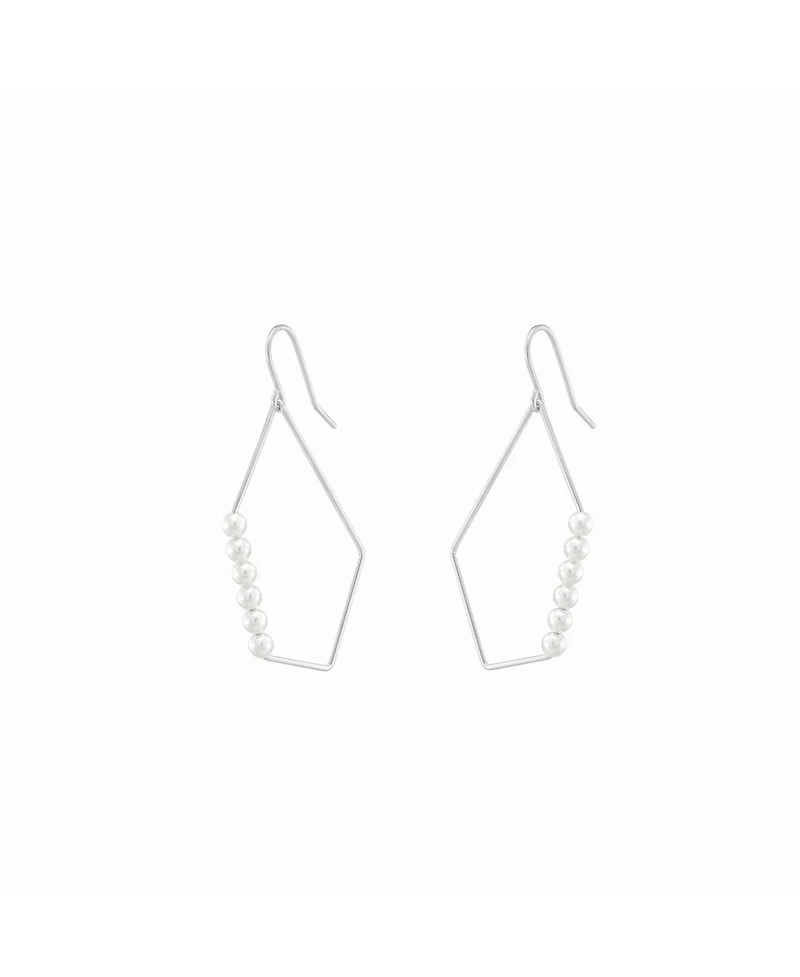 Bearfruit Jewelry Sterling Silver Annabelle Cultured Pearl Hoop Earrings