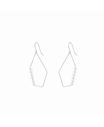 Bearfruit Jewelry Sterling Silver Annabelle Cultured Pearl Hoop Earrings