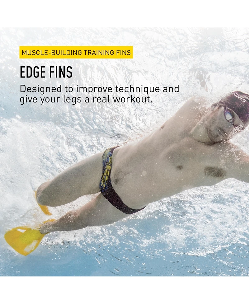 Finis Edge Swim Fins - 100% Silicone, Form & Strength