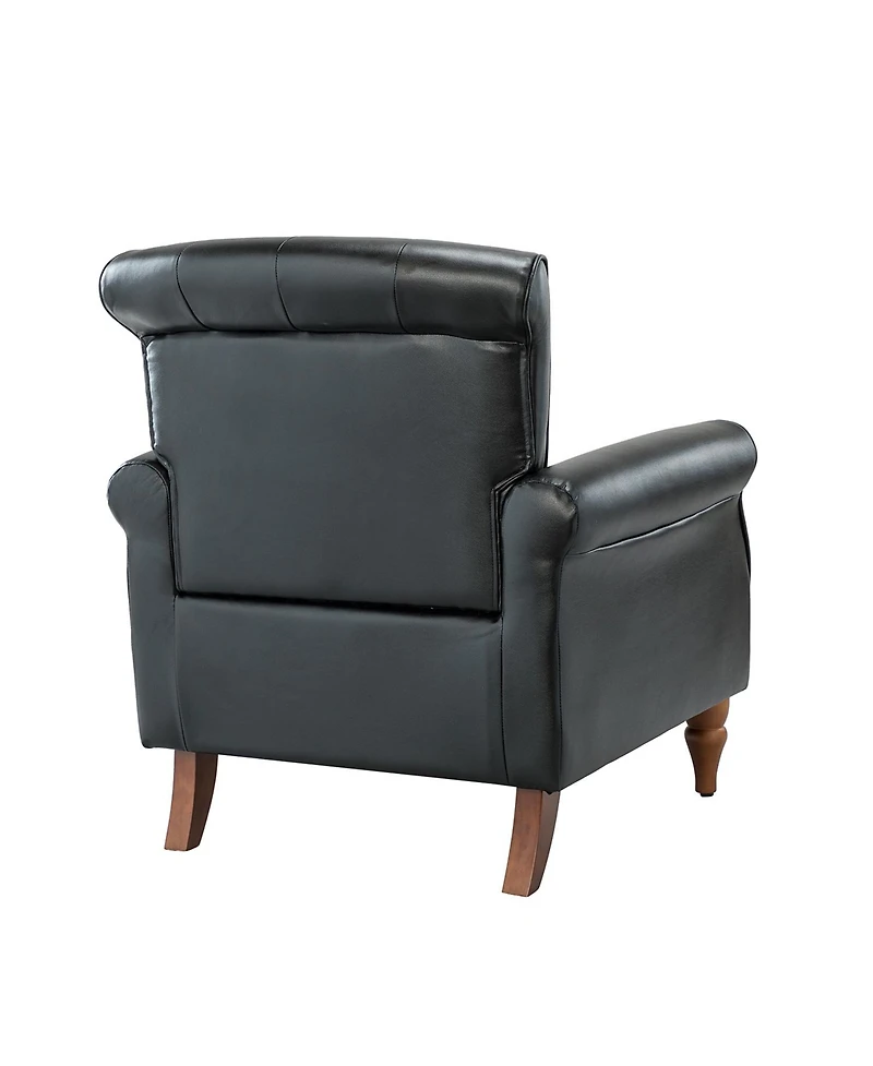 Edwin Transitional Comfy Armchair with Button-Tufted