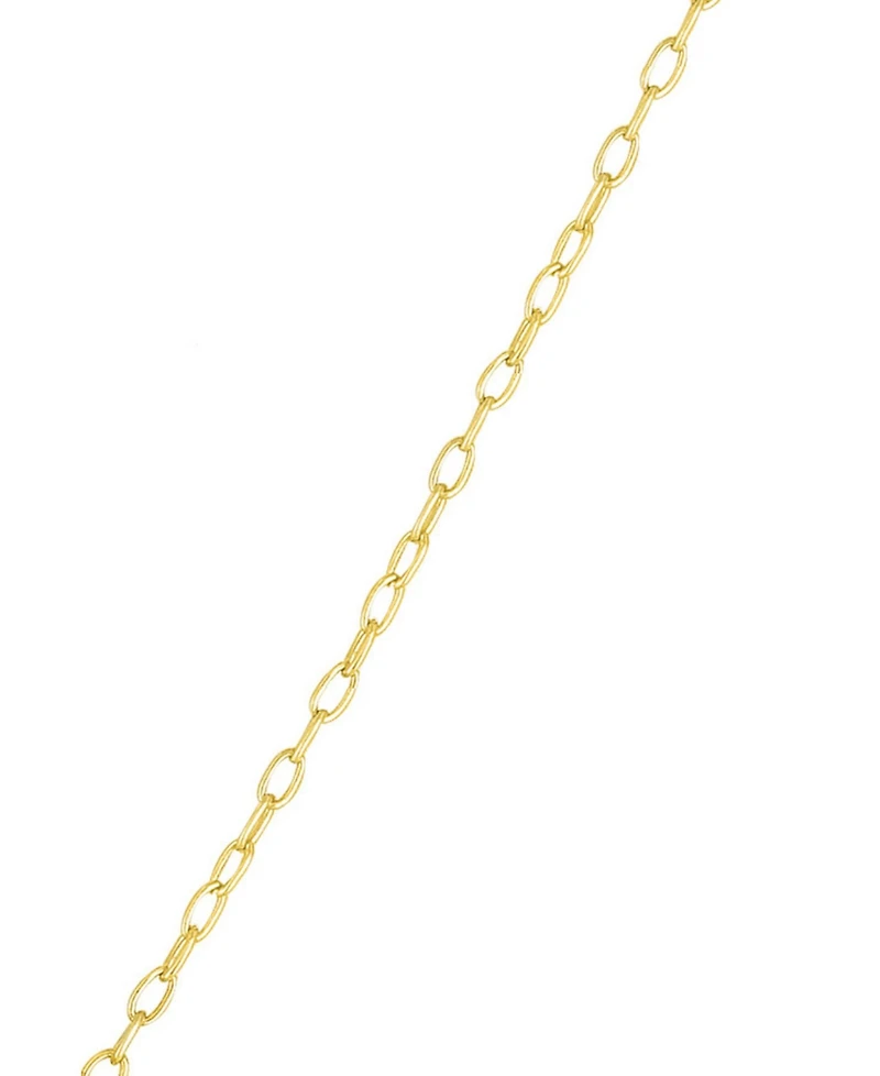 GiGiGirl Kids Sterling Silver 14K Gold Plated with White Cubic Zirconia Heart 'Love' Necklace