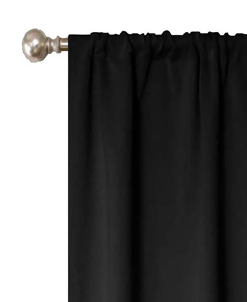 Superior Solid Classic Modern Wrinkle Resistant Room Darkening -Piece Curtain Set with Rod Pocket