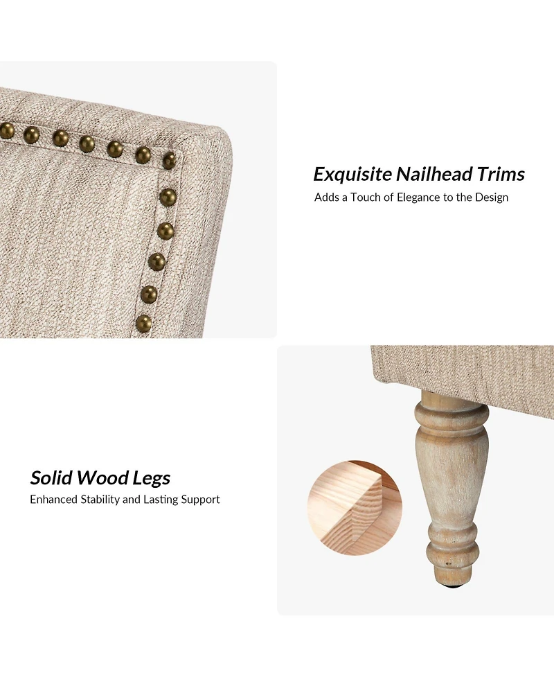 Bisnauth Contemporary Accent Chair with Nailhead Trim