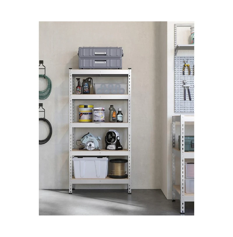 Slickblue 5-Tier Storage Shelves, Garage Storage, Boltless Assembly, Adjustable Shelving Unit