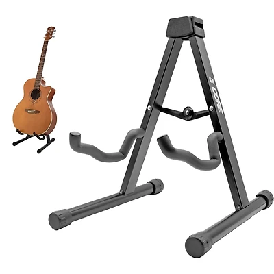 5 Core Guitar Stand A Frame Shape w Soft Foam Arm Non Slip Rubber for Acoustic Electric Bass - Gss Bpnk 1PC