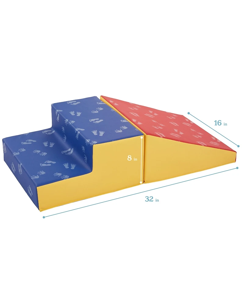 ECR4Kids SoftZone Junior Little Me Climb and Slide, Earthtone, 2-Piece