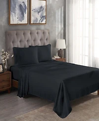 Superior Modal From Beechwood 300 Thread Count Lightweight Cooling Solid Deep Pocket Bed Sheet Set