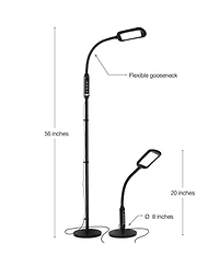 Brightech Litespan 56" Led 2-in-1 Gooseneck Adjustable Floor or Desk Lamp