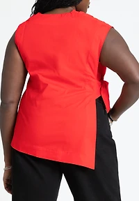 Eloquii Plus Asym Tie Top