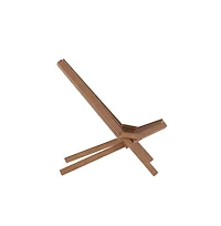 Merrick Lane Dubois Indoor/Outdoor Solid Acacia Wood Low Profile Lounge Folding Chair For Use With Backyard, Patio, Sunroom, Porch, Garden