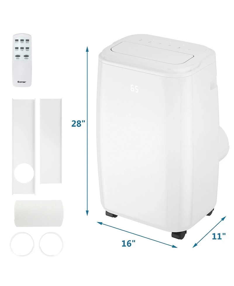 Vebreda 10000 Btu(Ashrae) Portable Air Conditioner with with 3 Modes and Remote Control