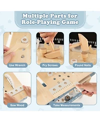 Sugift Kids Play Tool Workbench Set with 61 Pcs Tool and Parts Set