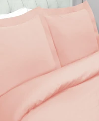 Superior Cotton Percale 300 Thread Count Solid Lightweight Duvet Cover Set, King/California King