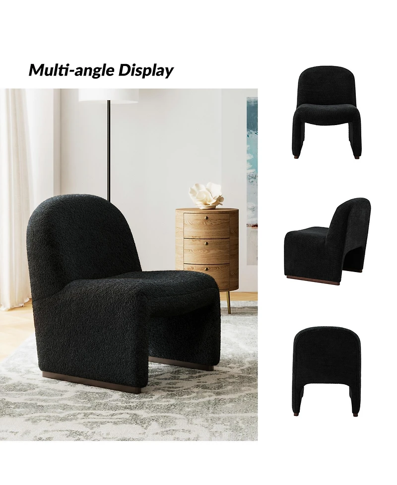 Hulala Home Roberto Mid-century Side Chair with Hardwood Legs