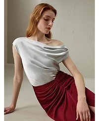 Lilysilk Women's Boat Neck Silk Top