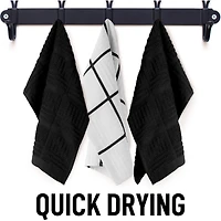 8 Pack Reusable Absorbent Cotton Kitchen Towels - 12 Inches