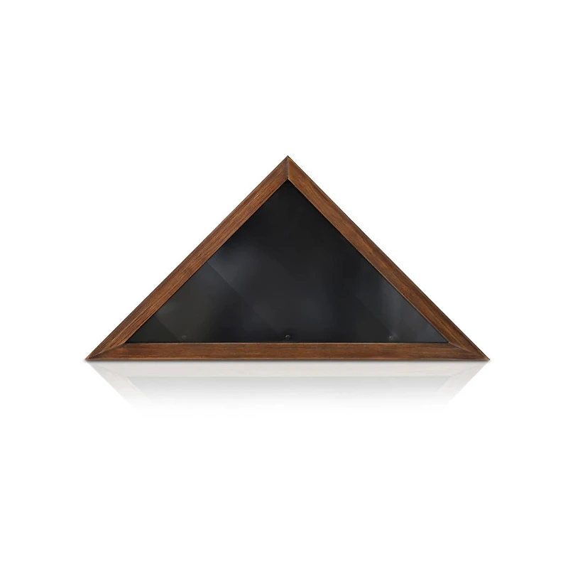 Hbcy Creations Rustic Flag Case - Solid Wood Military Flag Display Case For 9.5 X 5 American Veteran Burial Flag, Wall Mounted Burial Flag Frame