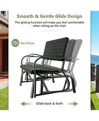 Vebreda Sugift Outdoor Patio Steel Swing Bench Loveseat