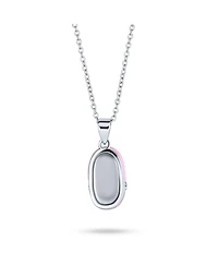 Bling Jewelry Charm Baby Shoe Pendant Necklace Gift New Mother Pink Enamel Bow Cz Accent Sterling Silver