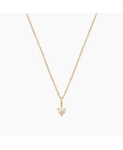 Sterling Silver 18k Gold Plated Izel Opal Pendant Necklace – Sun-Kissed Style, Delicate Statement