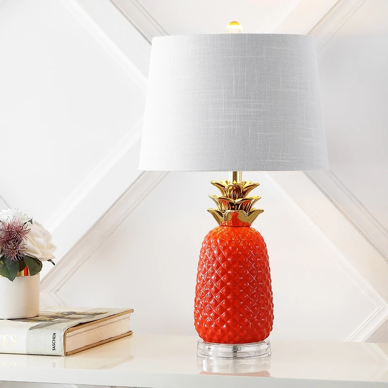 Jonathan Y Pineapple Ceramic Led Table Lamp