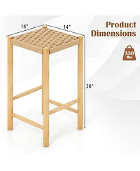 Sugift 26 Inch Dining Bar Stool Set of 2