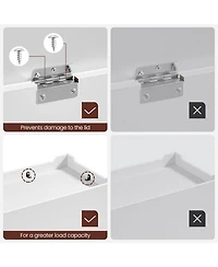 Slickblue Storage Chest, Trunk With 2 Safety Hinges, For Entryway, Bedroom