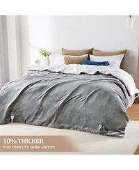 Caromio Queen Size Flannel Electric Heated Blanket with Dual Control, 84" x 90"
