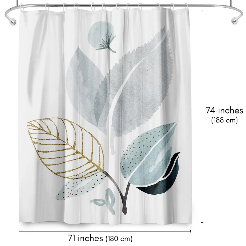 71x74 Botanical Shower Curtain - Forest Friends by Modern Tropical