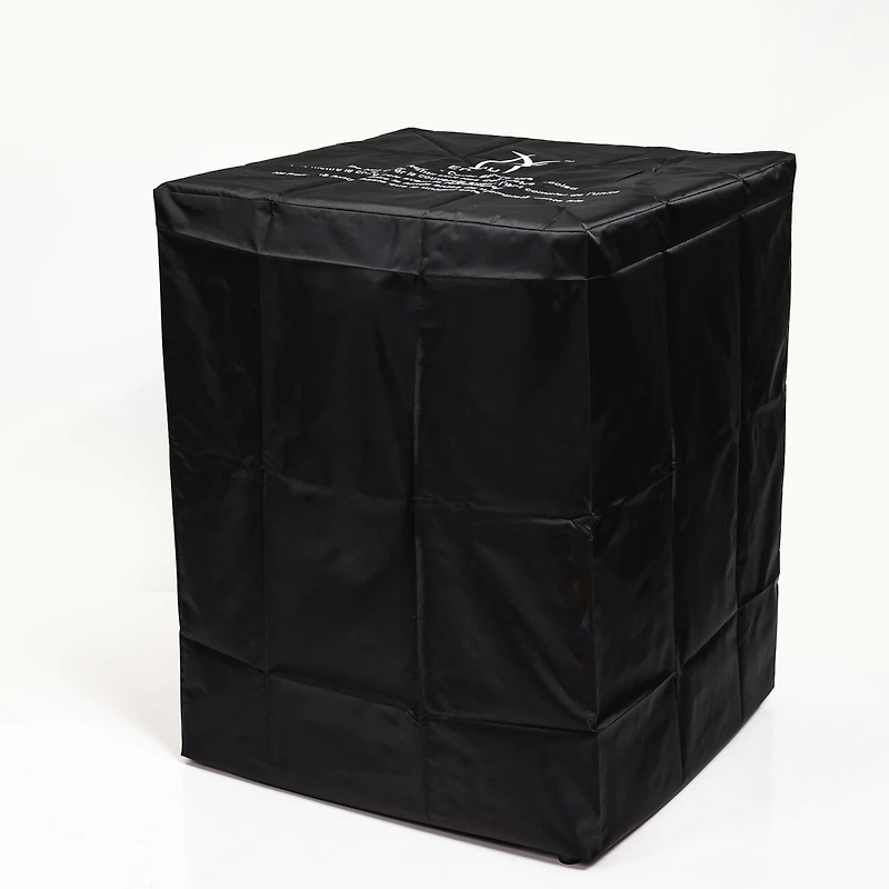 Streamdale Wicker Fire Pit Column With Glass Wind Guard
