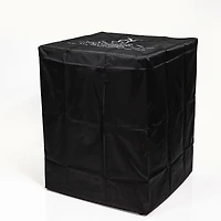 Streamdale Wicker Fire Pit Column With Glass Wind Guard