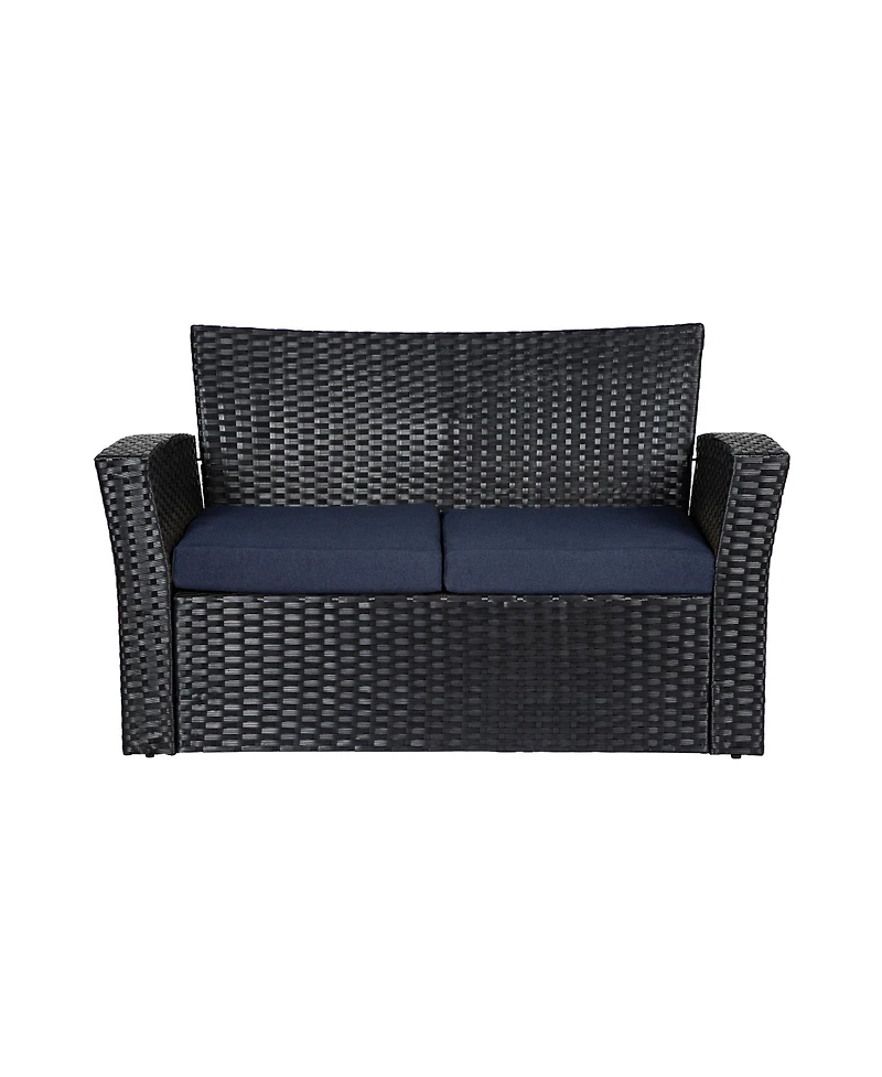 WestinTrends 4-Piece Modern Patio Conversation Sofa Set with Cushions