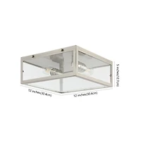 Jonathan Y Grayson Metal/Glass Led Flush Mount