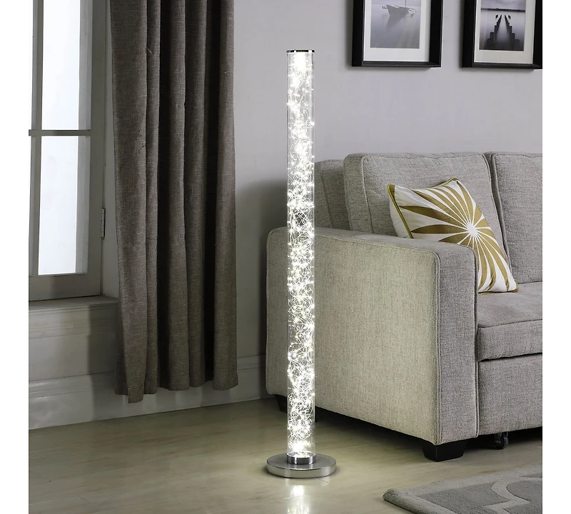 Streamdale 49" Exposed Rope Led Minari Clear Column Floor Lamp