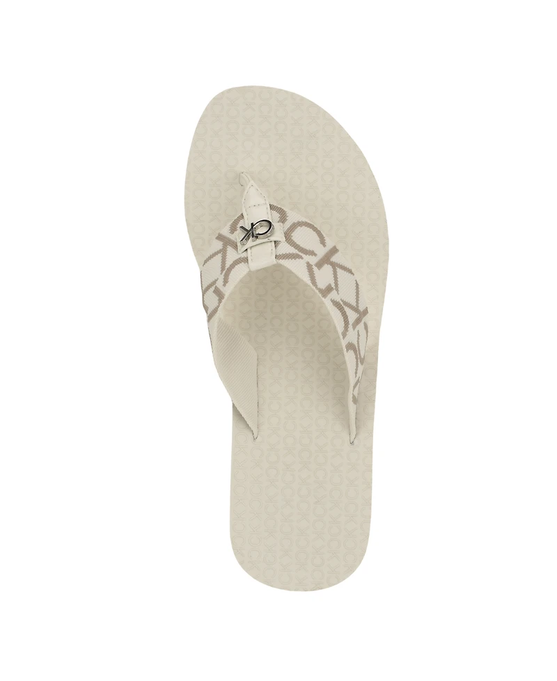 Calvin Klein Women's Meena Logo Platform Flip-Flop Sandals
