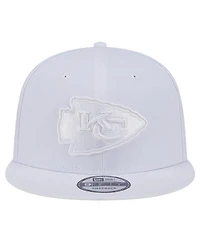 Men's New Era Kansas City Chiefs Main White on White 9FIFTY Snapback Hat